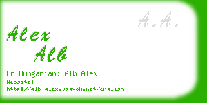 alex alb business card